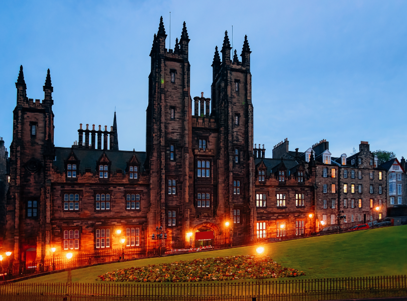Edinburgh New College at Dusk