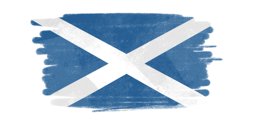 Watercolour of the saltire